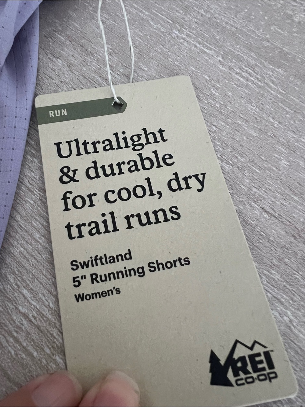 REI Co-op Swiftland 5" High-Rise Running Shorts Lilac Ash NWT Women's Size M - Picture 3 of 8